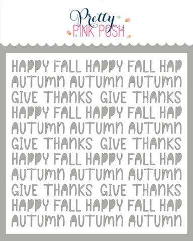 PRETTY PINK POSH:  Fall Words | Stencil