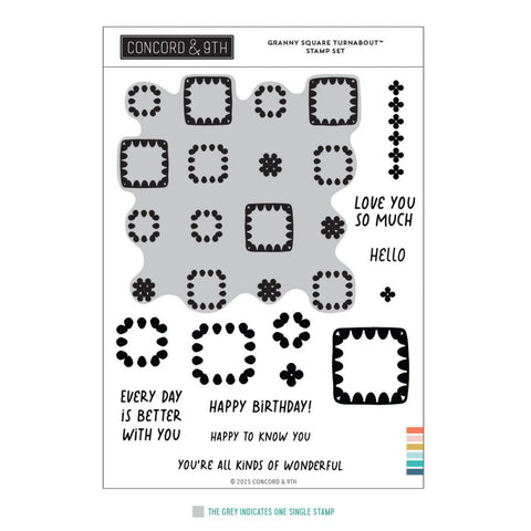 CONCORD & 9 th : Granny Squares Turnabout | Stamp