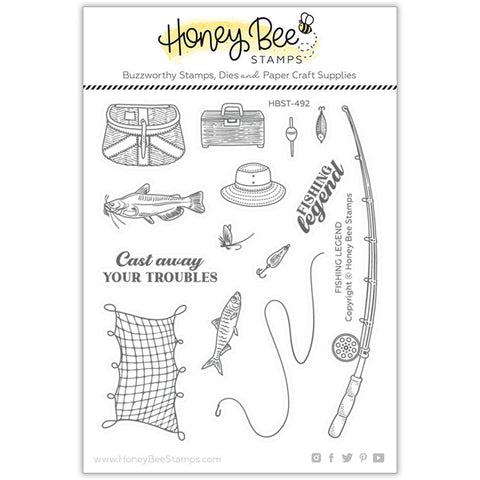 HONEY BEE STAMPS: Fishing Legend | Stamp
