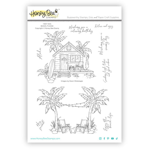 HONEY BEE STAMPS: Beach Please | Stamp