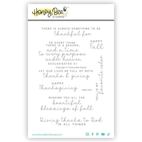 HONEY BEE STAMPS: Blessings of Fall | Stamp