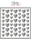 PRETTY PINK POSH:  Half Hearts | Layered Stencil 2PK