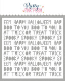 PRETTY PINK POSH:  Halloween Words | Stencil