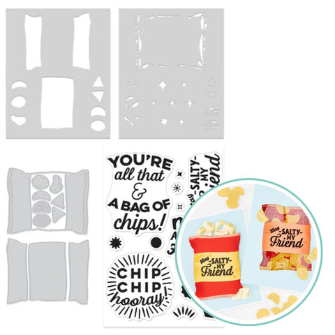 HERO ARTS: Snack Attack | Die, Stamp, & Stencil Bundle