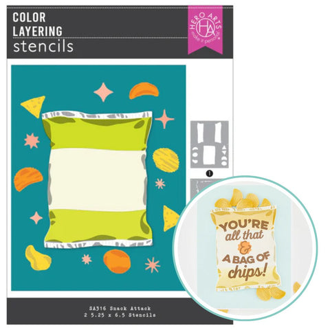 HERO ARTS:  Stencil | Snack Attack