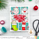 MAMA ELEPHANT:  Holiday Huggers | Stamp