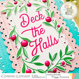 MAMA ELEPHANT: Holly and Leaves | Stamp and Creative Cuts Bundle