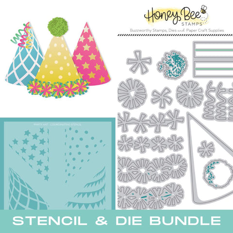 HONEY BEE STAMPS: Lovely Layers | Party Hats | Stencil & Die Bundle [COMING SOON]