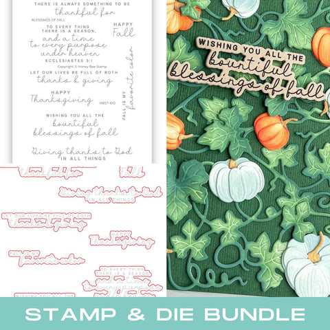 HONEY BEE STAMPS: Blessings of Fall | Stamp & Die Bundle