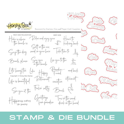 HONEY BEE STAMPS: Rest and Relaxation | Stamp & Die Bundle