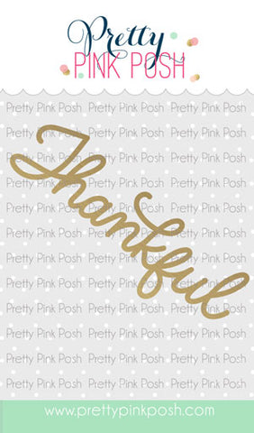 PRETTY PINK POSH: Thankful Script | Hot Foil Plate