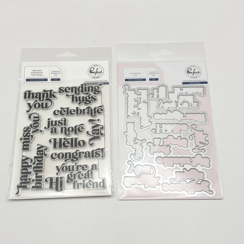 PINKFRESH STUDIO:  Stamp & Die Bundle | Perfect Sentiments