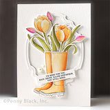 PENNY BLACK : Tulip In Blooms | Stamp & Die Bundle