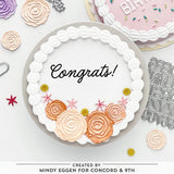 CONCORD & 9 th : Bundle Stamp, Embossing Folder & Die | Icing On The Cake