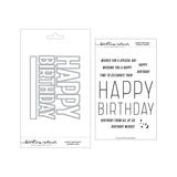 CONCORD & 9 th :  Happy Birthday Words | Stamp & Die Bundle