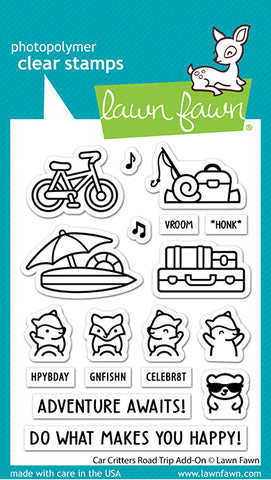 LAWN FAWN: Car Critters | Road Trip Add On | Stamp