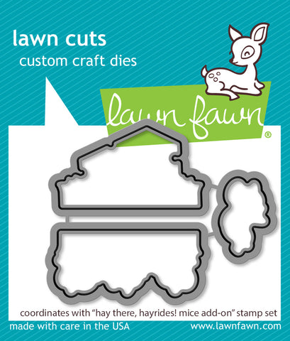 LAWN FAWN: Hay There, Hayrides! Mice Add-On | Lawn Cuts Die