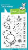 LAWN FAWN: Little Snow Globe: Bear | Stamp & Lawn Cuts Die Bundle