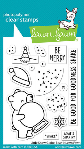 LAWN FAWN: Little Snow Globe: Bear | Stamp