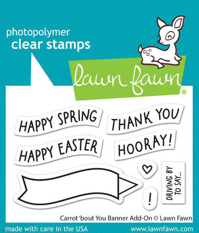 LAWN FAWN: Carrot 'Bout You Banner Add-on | Stamp