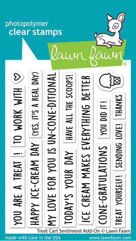 LAWN FAWN: Treat Cart Sentiment Add-On | Stamp