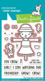 LAWN FAWN: You Crow Girl | Stamp, Coloring Stencil & Die Bundle