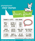 LAWN FAWN: Tiny Sentiments Add-On | Coffee | Stamp