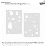 LAWN FAWN:  Den Sweet Den | Stamp, Coloring Stencil & Die Bundle [PRE-ORDER]