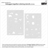 LAWN FAWN: Toboggan Together | Stamp, Coloring Stencil & Die Bundle