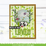 LAWN FAWN: I Heart Pandas Add-on | Stamp, Coloring Stencil & Die Bundle