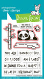 LAWN FAWN: I Heart Pandas Add-on | Stamp, Coloring Stencil & Die Bundle