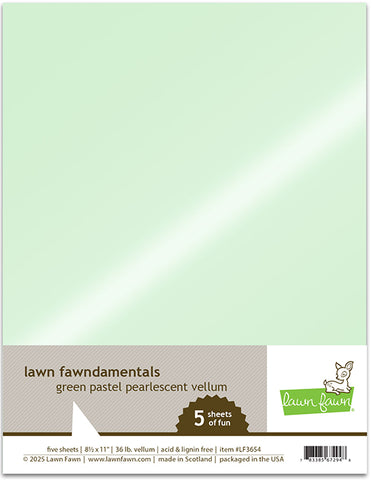 LAWN FAWN: Pearlescent Vellum | Green Pastel