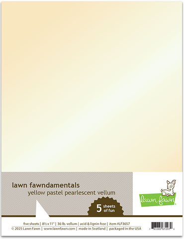 LAWN FAWN: Pearlescent Vellum | Yellow Pastel