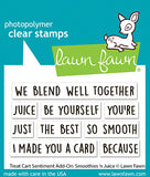 LAWN FAWN: Treat Cart Sentiment Add-on | Smoothies and Juice | Stamp