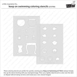 LAWN FAWN: Keep On Swimming | Coloring Stencil
