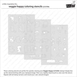 LAWN FAWN: Veggie Happy | Coloring Stencil