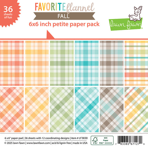 LAWN FAWN: Favortie Flannel Fall | 6" x 6" Paper