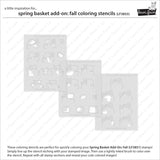 LAWN FAWN: Spring Basket Add-on | Fall | Coloring Stencil