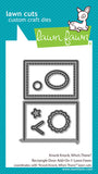 LAWN FAWN: Knock Knock Who's There? Rectangle Door Add-on | Lawn Cuts Die