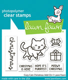 LAWN FAWN: Cozy Cats Christmas Add-on | Stamp, Die & Stencil Bundle
