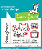 LAWN FAWN: Cozy Cats Christmas Add-on | Stamp, Die & Stencil Bundle