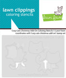 LAWN FAWN: Cozy Cats Christmas Add-on | Stamp, Die & Stencil Bundle