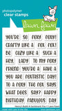 LAWN FAWN: Henry's Build a Sentiment | Fox | Stamp