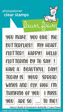 LAWN FAWN: Stamp | Henry's Buils A Sentiment | Butterfly