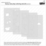 LAWN FAWN: Coloring Stencil | Beary Rainy Day
