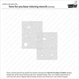 LAWN FAWN: Coloring Stencil | Here For You Bear
