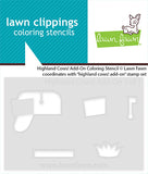 LAWN FAWN: Coloring Stencils | Highland Cows Add-on