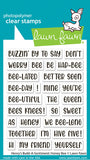 LAWN FAWN: Stamp |  Henry's Build a Sentiment | Honey Bee
