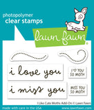 LAWN FAWN: Stamp |  I Like Cute Moths Add-on