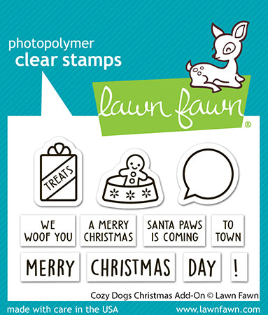 LAWN FAWN: Stamp |  Cozy Dogs Christmas Add-on